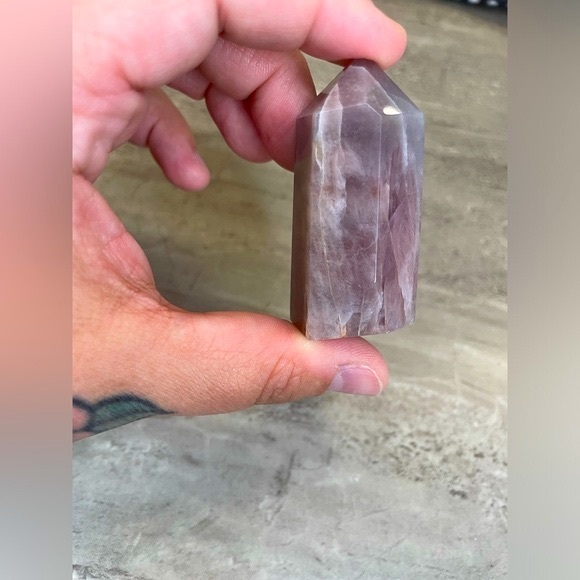 Lavender Rose Quartz Crystal Tower - Picture 3 of 3